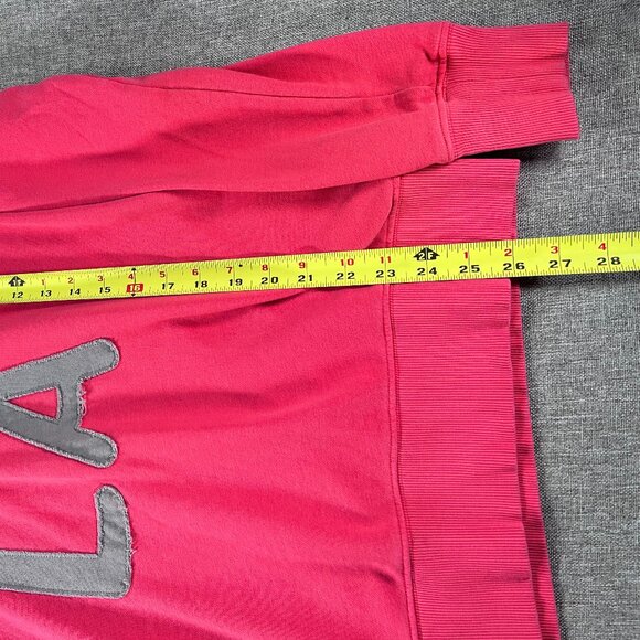Guess LA Hooded Sweatshirt Men's Medium Pink-ish Red Logo Preppy Casual - Picture 9 of 11